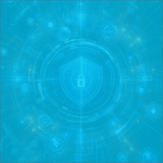 Cybersecurity image blue